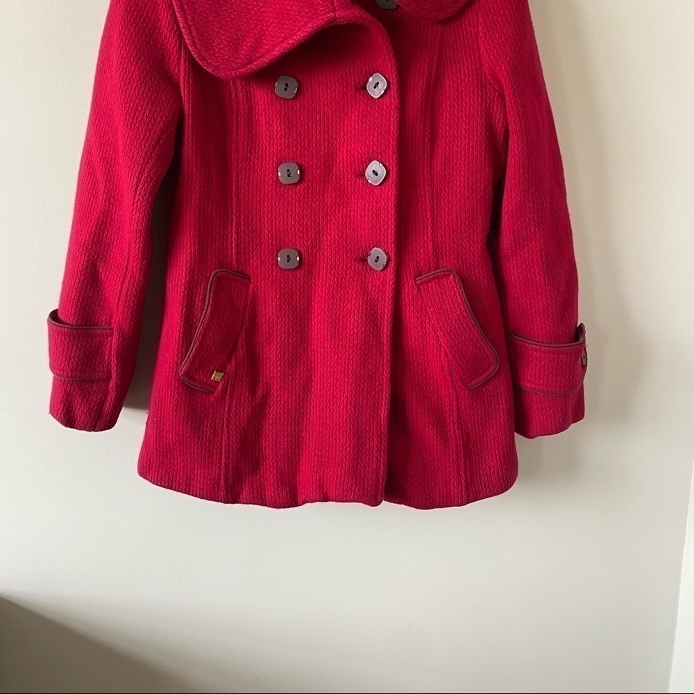 Soia & Kyo-Lipstick Red Ribbed Wool Blend Jacket - Picture 9 of 16